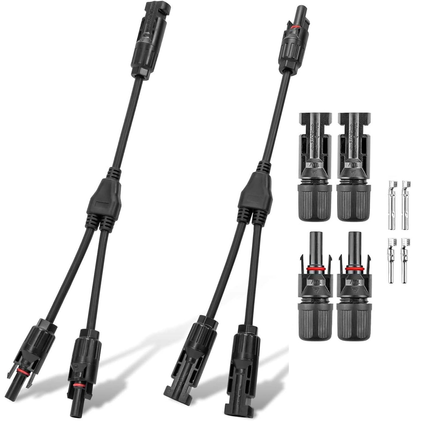 Mc4 Solar Connector Y Branch Connector 1 Pair Mc4 Connector Malefemale 2 Pairs For Parallel Connection Between Solar Panels