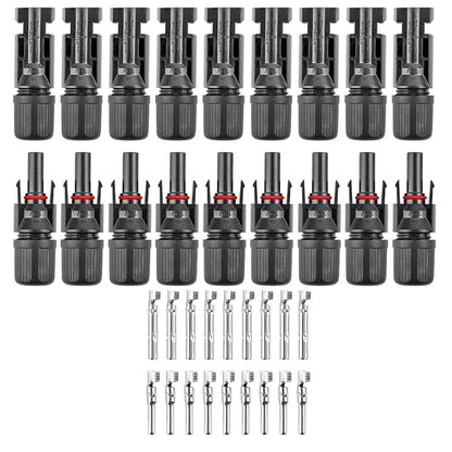 Solar MC4 Connector Kit – Waterproof Male & Female PV Cable Connectors - Pack - 9 Pairs