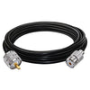 RG58 UHF Coax Cable 16.4ft (5 Meter) Low Loss UHF Male to UHF Female Extension Jumper Coaxial Cable - Pack - 1