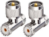 Triple Tee Connector UHF Male to Dual UHF Female 3 Way Splitter Coax Adapter PL259 SO239 Combiner Splitter Adapter - Pack - 2
