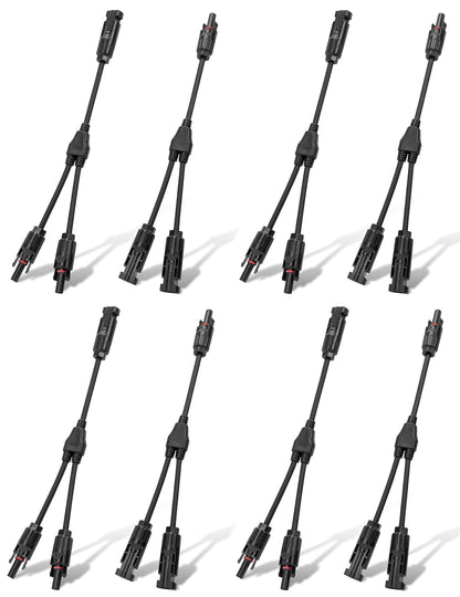 Mc4 T Branch Connector 4 To 1 Solar Panel Parallel Adapter Mff Mmf Pack 4 Pairs