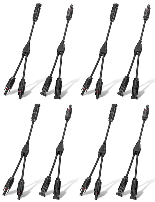 Mc4 T Branch Connector 4 To 1 Solar Panel Parallel Adapter Mff Mmf Pack 4 Pairs