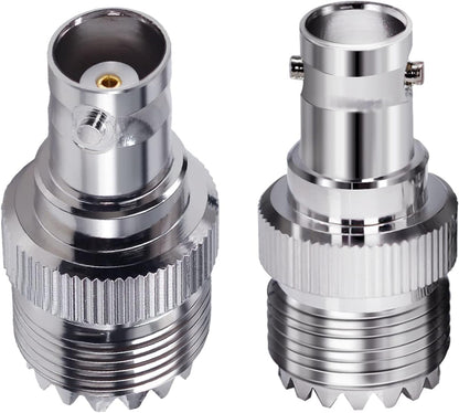 BNC Female to UHF Female RF Coaxial Adapter - Pack - 2
