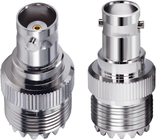 BNC Female to UHF Female RF Coaxial Adapter - Pack - 2