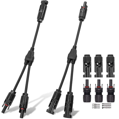 Mc4 Solar Connector Y Branch Connector 1 Pair Mc4 Connector Malefemale 3 Pairs For Parallel Connection Between Solar Panels