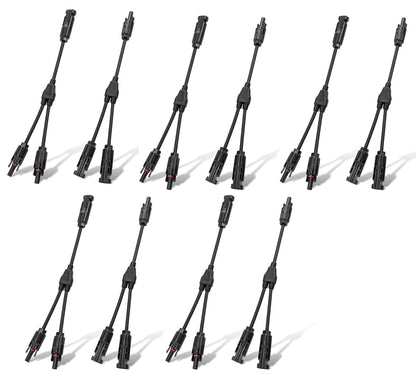 Mc4 T Branch Connector 4 To 1 Solar Panel Parallel Adapter Mff Mmf Pack 5 Pairs