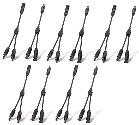 Mc4 T Branch Connector 4 To 1 Solar Panel Parallel Adapter Mff Mmf Pack 5 Pairs