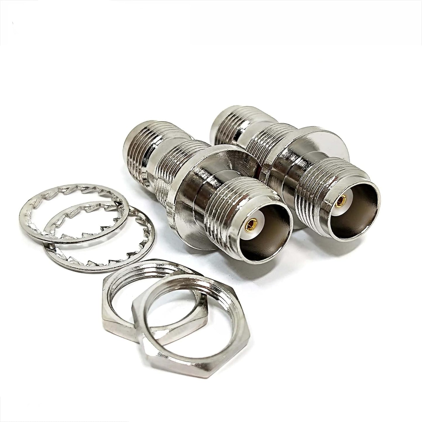 TNC Female to TNC Female Waterproof Bulkhead Mount Adapter - Pack - 2