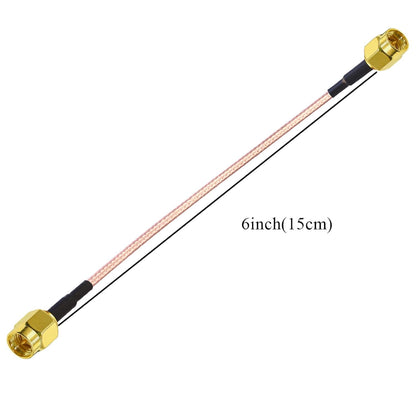 RG316 SMA Coax Cable, 6inch (15cm) SMA Male to SMA Male Pigtail Coaxial Cable -Pack -1