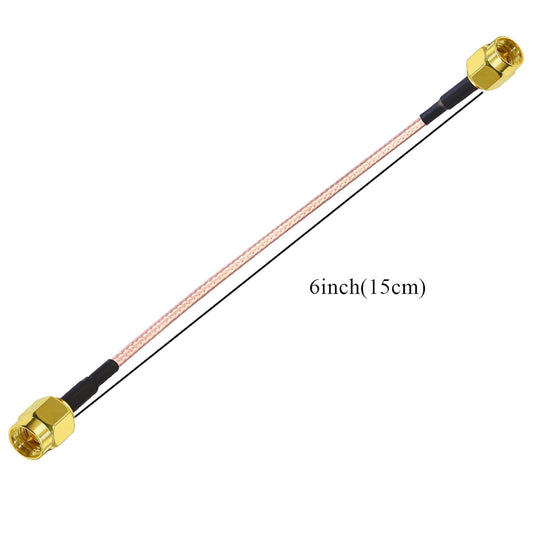 RG316 SMA Coax Cable, 6inch (15cm) SMA Male to SMA Male Pigtail Coaxial Cable -Pack -1
