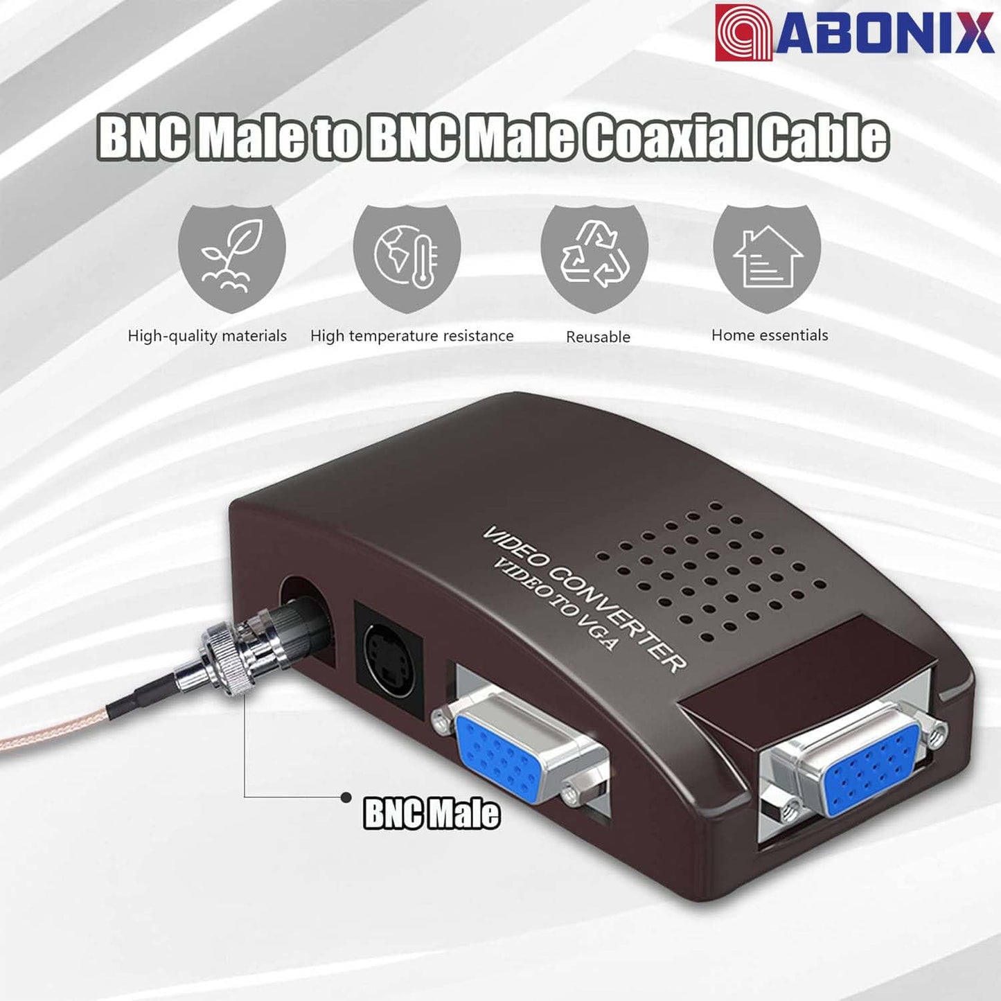 RG316 BNC Male to BNC Male 3.28ft(1M) 50Ohm Extension Cable for CCTV HD SDI Cable -Pack -1