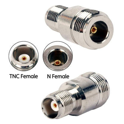 TNC Female to N Female RF Coax Adapter - Pack - 4