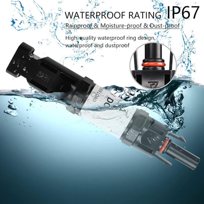 1000V 15A Male To Female Anti Reverse Diode Photovoltaic Connector For Solar Panel Pack Of 1