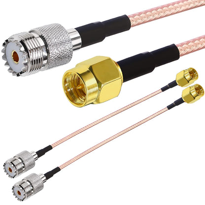 RG316 SMA Male to UHF Female 6inch(15cm) Coaxial Cable -Pack -1