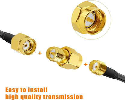 Sma Male To Rp Sma Female Adaptor Sma Coaxial Coax Adapter Connector Pack Of 2