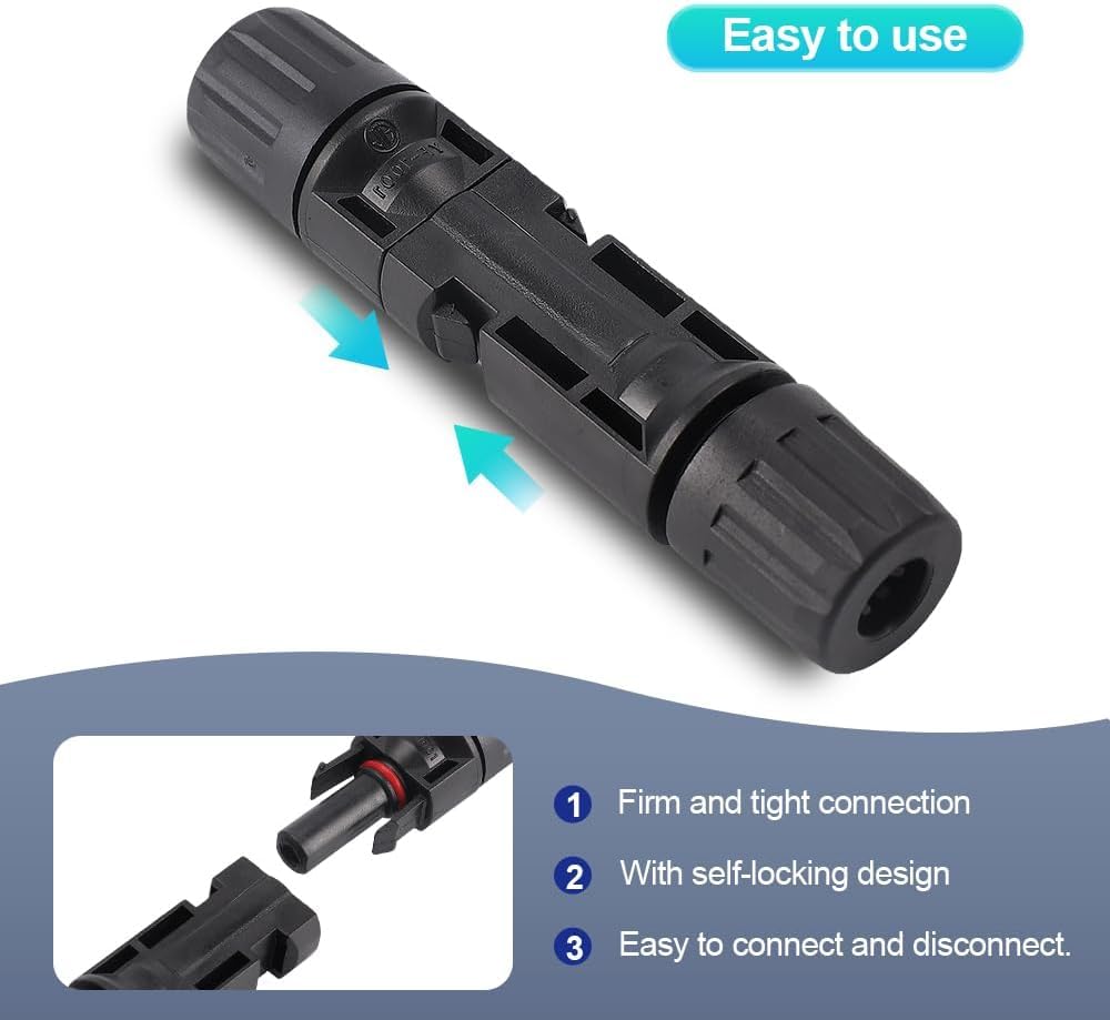 Solar Panel MC4 T Branch Connector - 2+2 Pair MC4 Connector