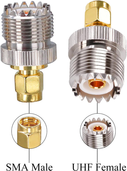 UHF Female to UHF Female 4-Hole Flange Panel Chassis Mount Connector - Pack - 1