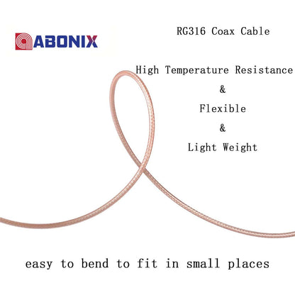 RG316 BNC Male to BNC Male 3.28ft(1M) 50Ohm Extension Cable for CCTV HD SDI Cable -Pack -1