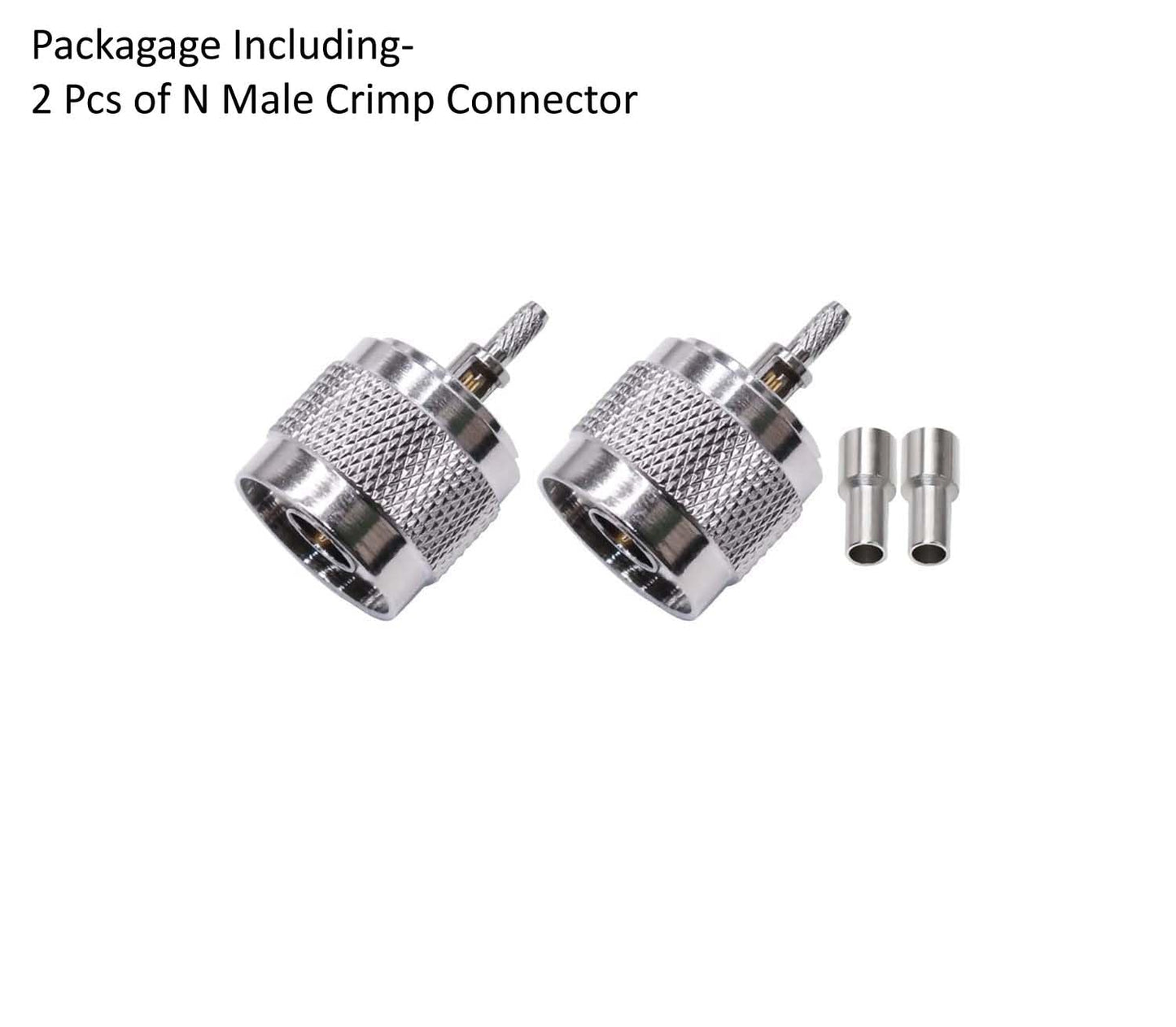 N Type Male Crimp Plug RG316/RG178 -Pack -2