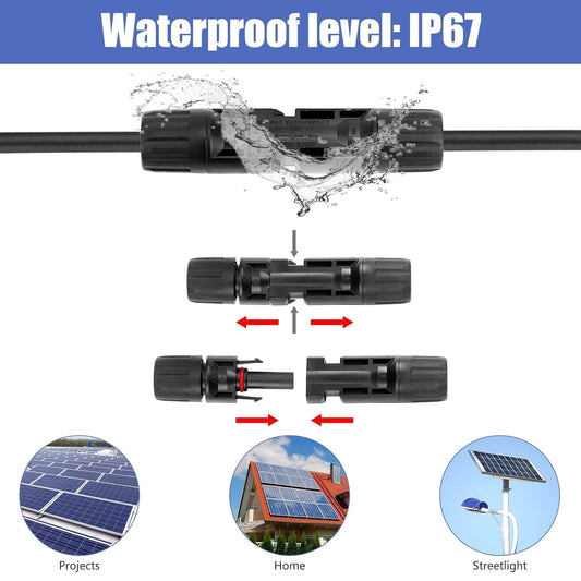Mc4 Solar Connector Y Branch Connector 4 Pairs Mc4 Connector Malefemale 5 Pairs For Parallel Connection Between Solar Panels