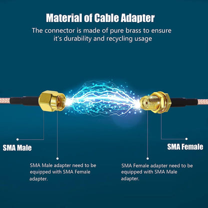 RG316 SMA Female to UHF Female 6inch(15cm) Coaxial Cable -Pack -2