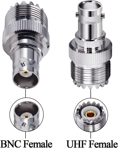 BNC Female to UHF Female RF Coaxial Adapter - Pack - 1