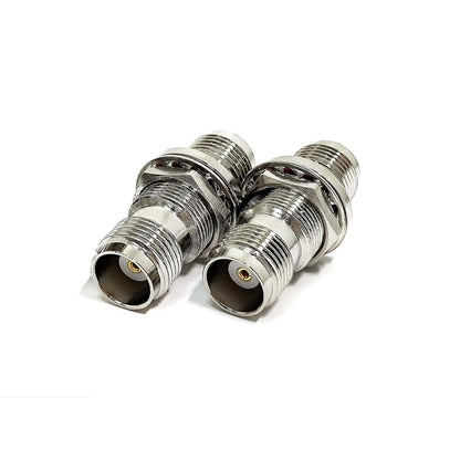 TNC Female to TNC Female Waterproof Bulkhead Mount Adapter - Pack - 2