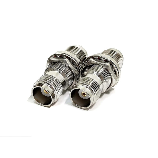 TNC Female to TNC Female Waterproof Bulkhead Mount Adapter - Pack - 2