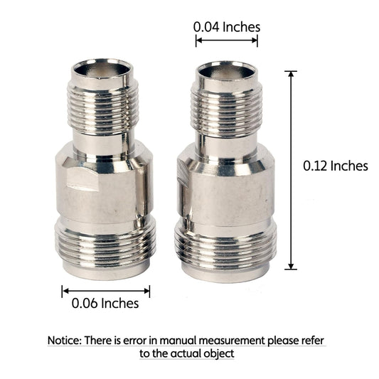 TNC Female to N Female RF Coax Adapter - Pack - 4