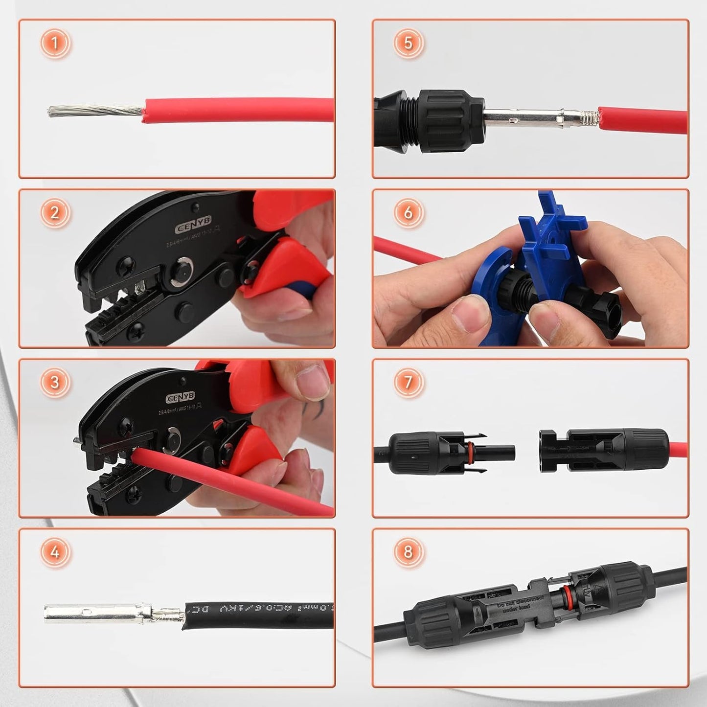 Solar Panel MC4 T Branch Connector - 2+2 Pair MC4 Connector