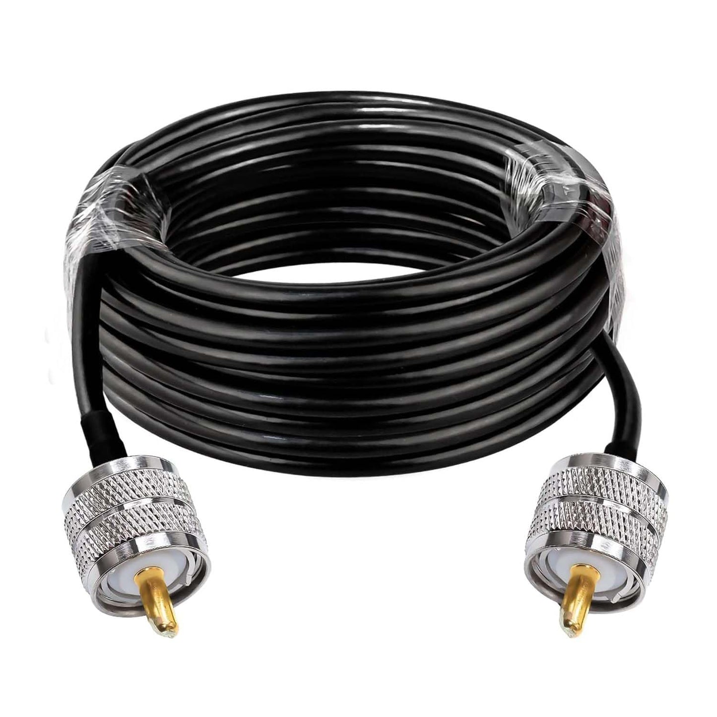 Jumber Cable UHF Male to Male Extension Cable 32.8ft(10M) Low Loss RG58 RF Black Coaxial Cable - Pack - 1
