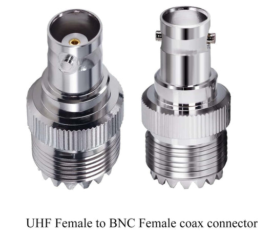 BNC Female to UHF Female RF Coaxial Adapter -Pack - 4
