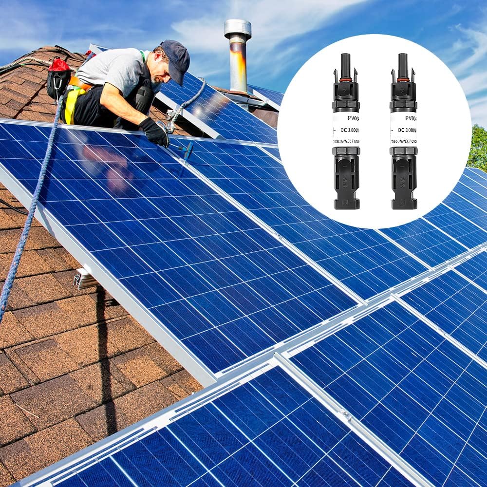 1000V 15A Male To Female Anti Reverse Diode Photovoltaic Connector For Solar Panel Pack Of 1