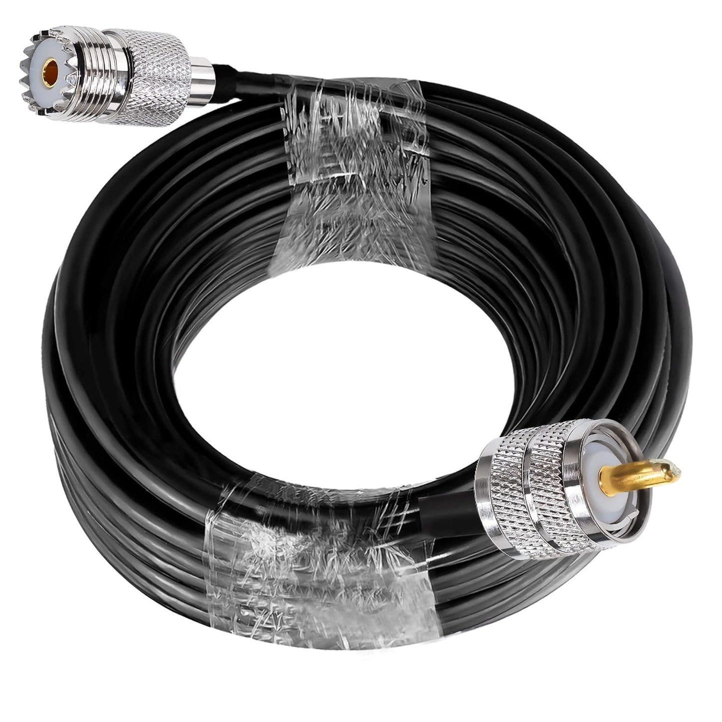 RG58 UHF Coax Cable 32.8ft (10 M) Low Loss UHF Male to UHF Female Extension Jumper Coaxial Cable - Pack - 1