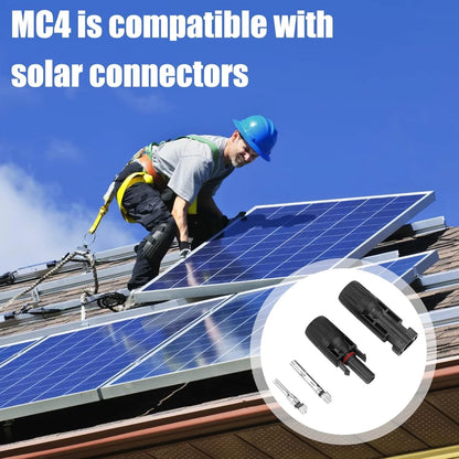 Solar MC4 Connector Kit – Waterproof Male & Female PV Cable Connectors - Pack - 9 Pairs