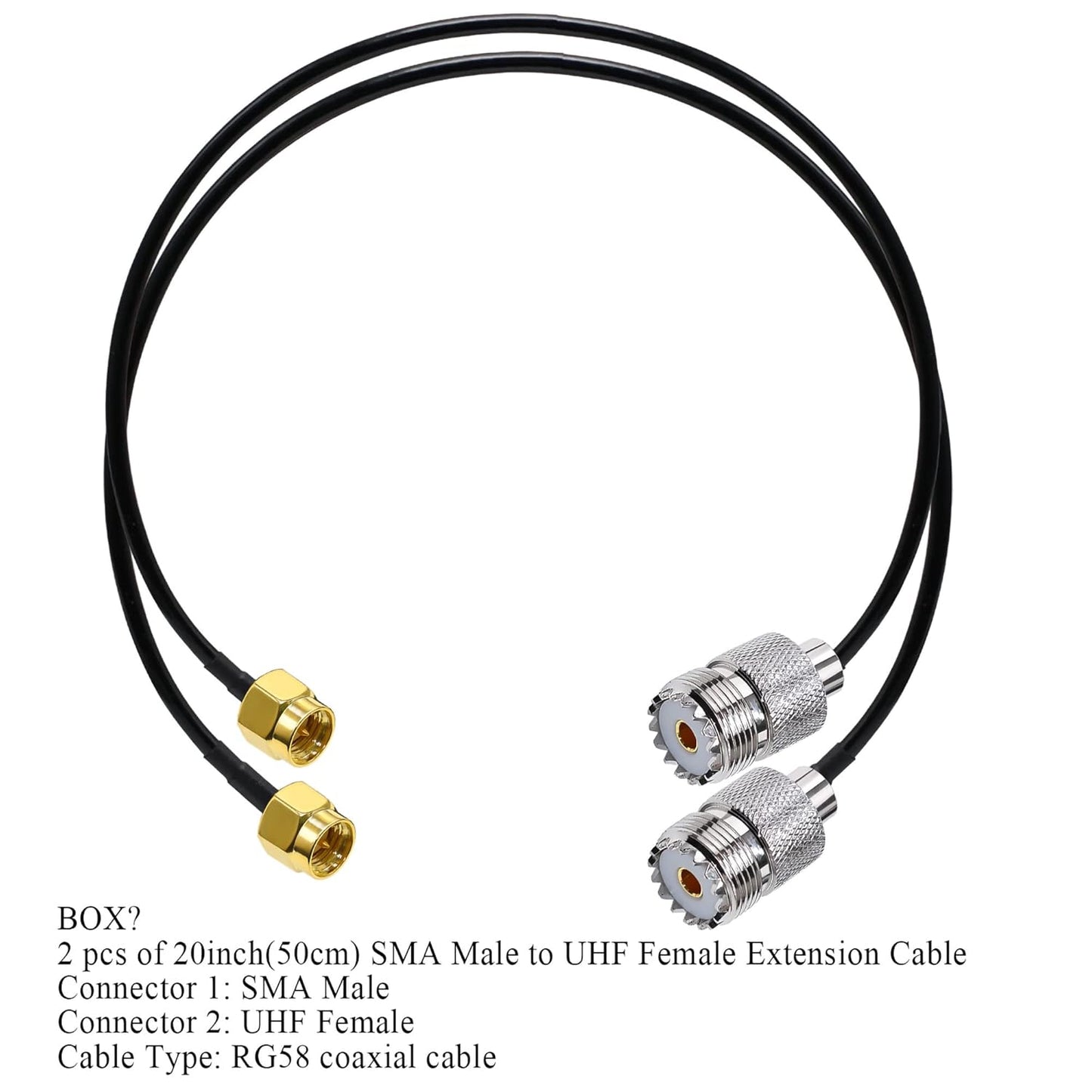 RG316 BNC Male to BNC Male 3.28ft(1M) 50Ohm Extension Cable for CCTV HD SDI Cable -Pack -1
