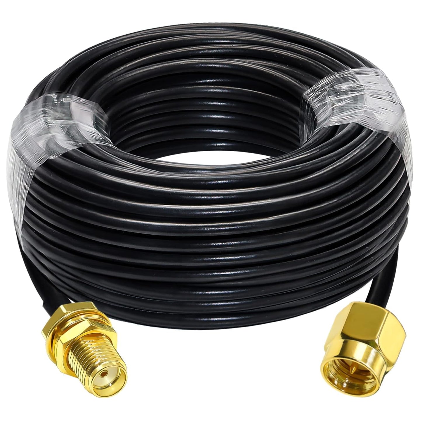 RG58 SMA Male to SMA Female Coaxial Cable, Low Loss SMA Coax Extension Cable 65.6ft(20M) -Pack -1
