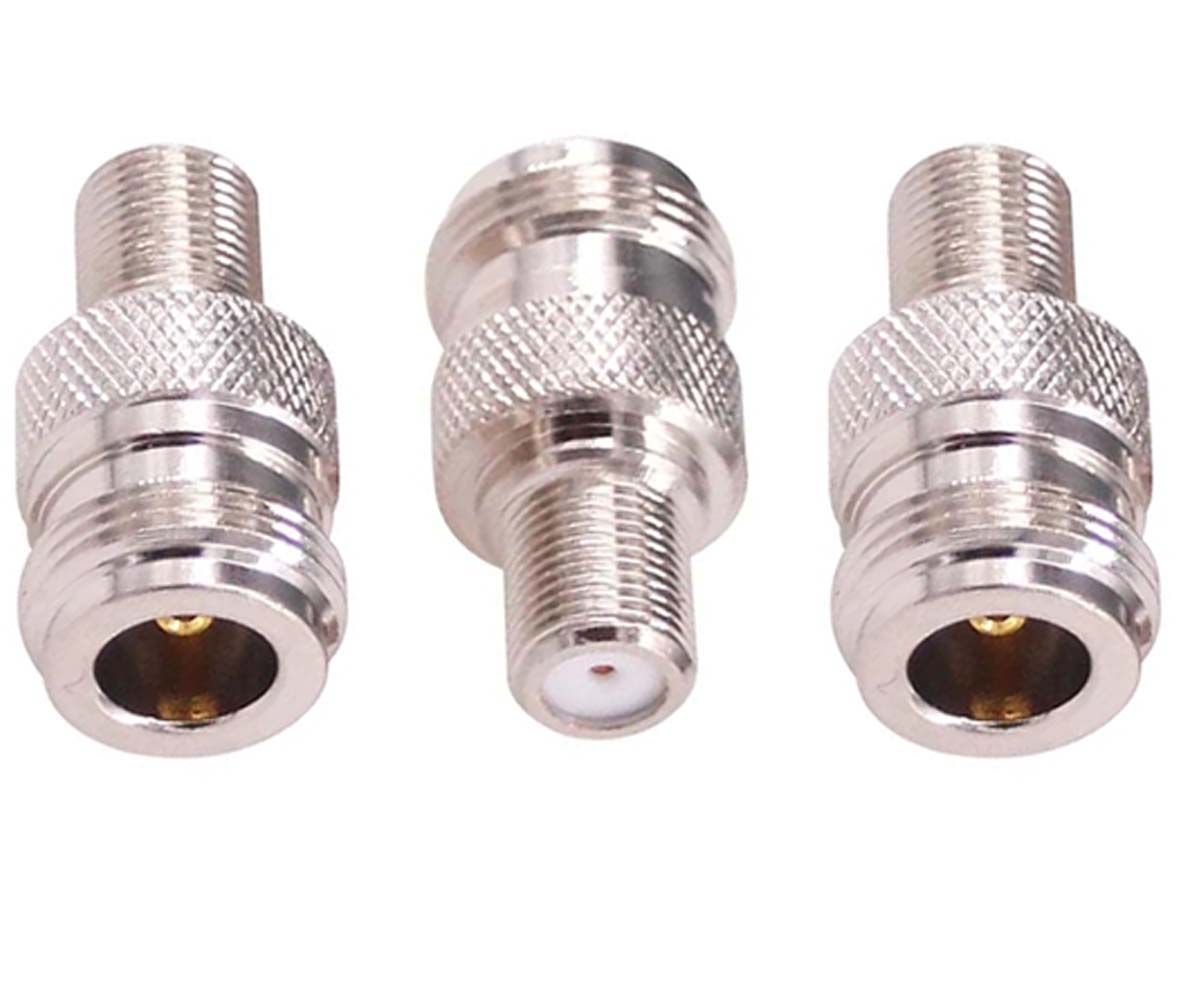 ABONIX F Female to N Female RF Coaxial Adapter for TV, Satellite, WiFi & LTE- Pack- 3