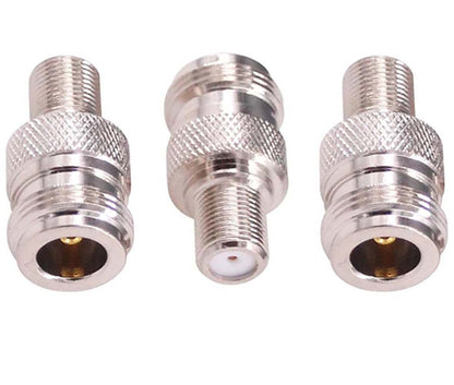 ABONIX F Female to N Female RF Coaxial Adapter for TV, Satellite, WiFi & LTE- Pack- 3