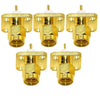 SMA Male 4 Hole Panel Mount Solder Connector - Pack - 5